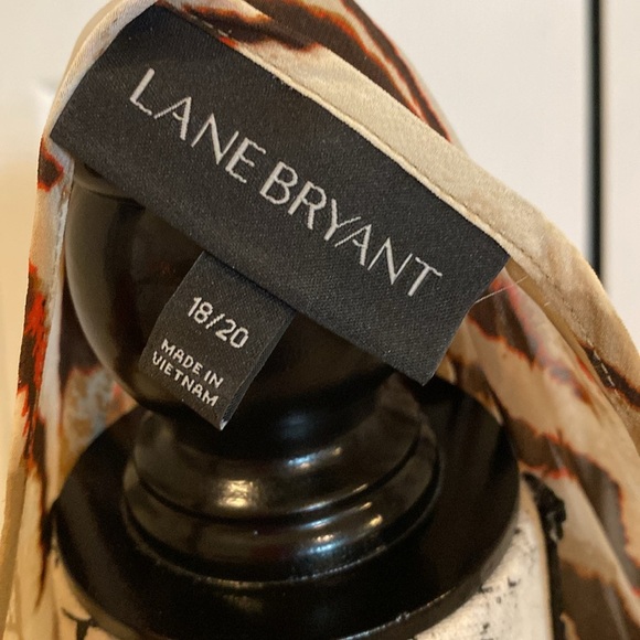 Lane Bryant Earthy Tones Sheer Blouse with Gold Tassels Size 18/20 - Picture 13 of 13